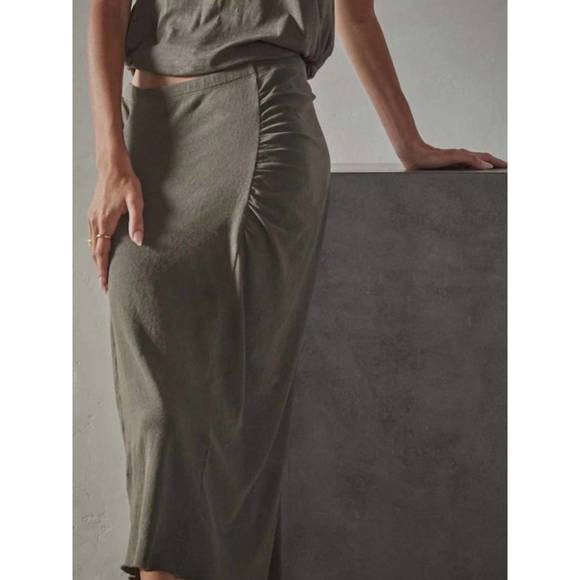 NEW JAMES PERSE jersey panel skirt in plantoon - Picture 1 of 3